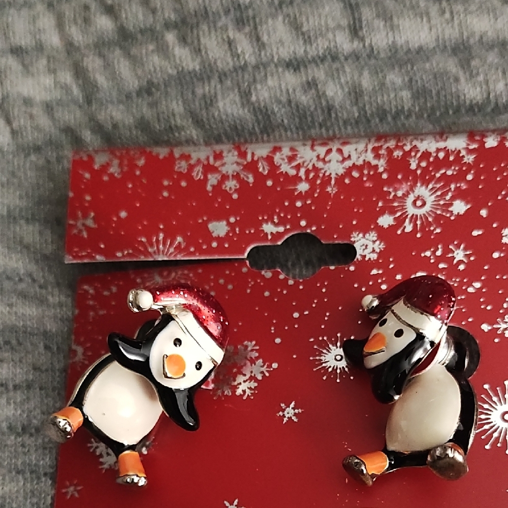 Festive Penguin Earrings